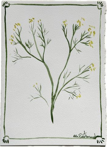 Floral hand-painted greeting card